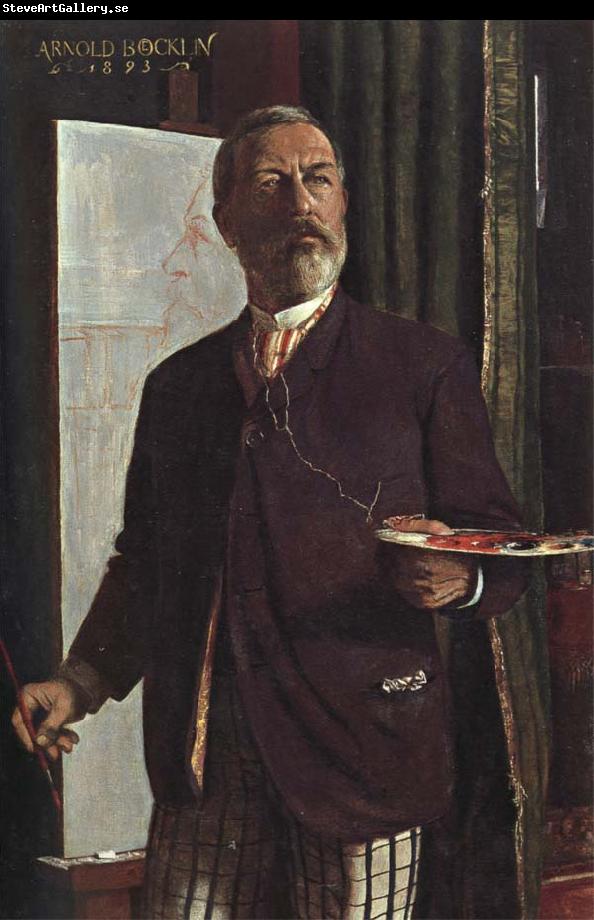 Arnold Bocklin Self-Portrait in his Studio